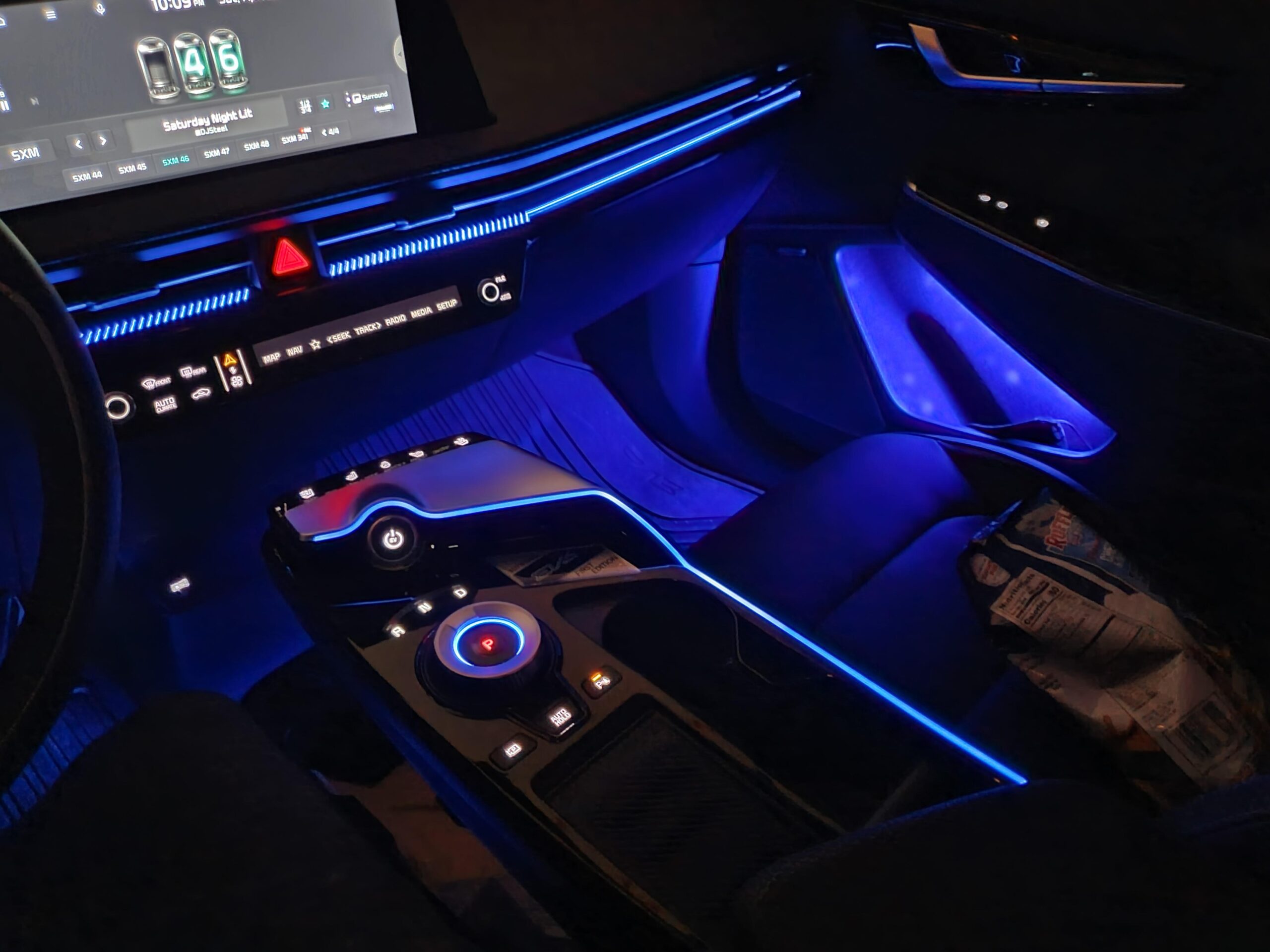 Car interior LED ambient lighting
